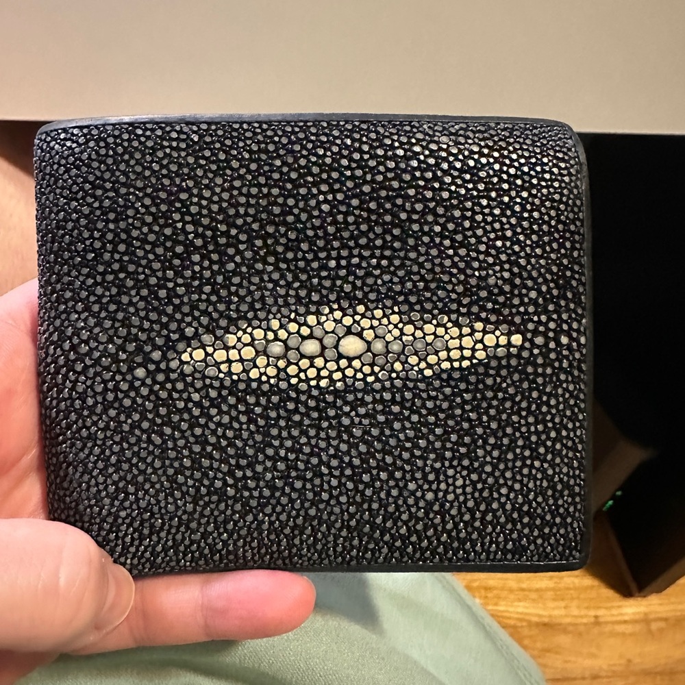 Black Stingray Leather Wallet